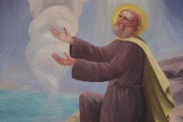 Marienstatue aus St.Hubertus, Flittard Rosenkranzmonat Oktober